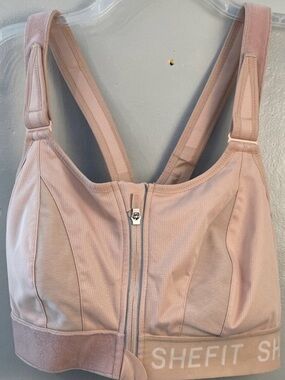 SHEFIT Blush Front-Zip High-Impact Support Sports Bra
